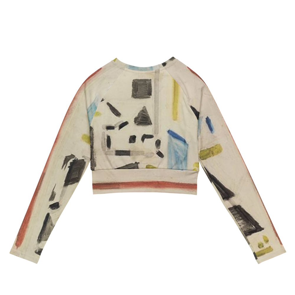 Women’s abstract colored crop top by wheresarthur.