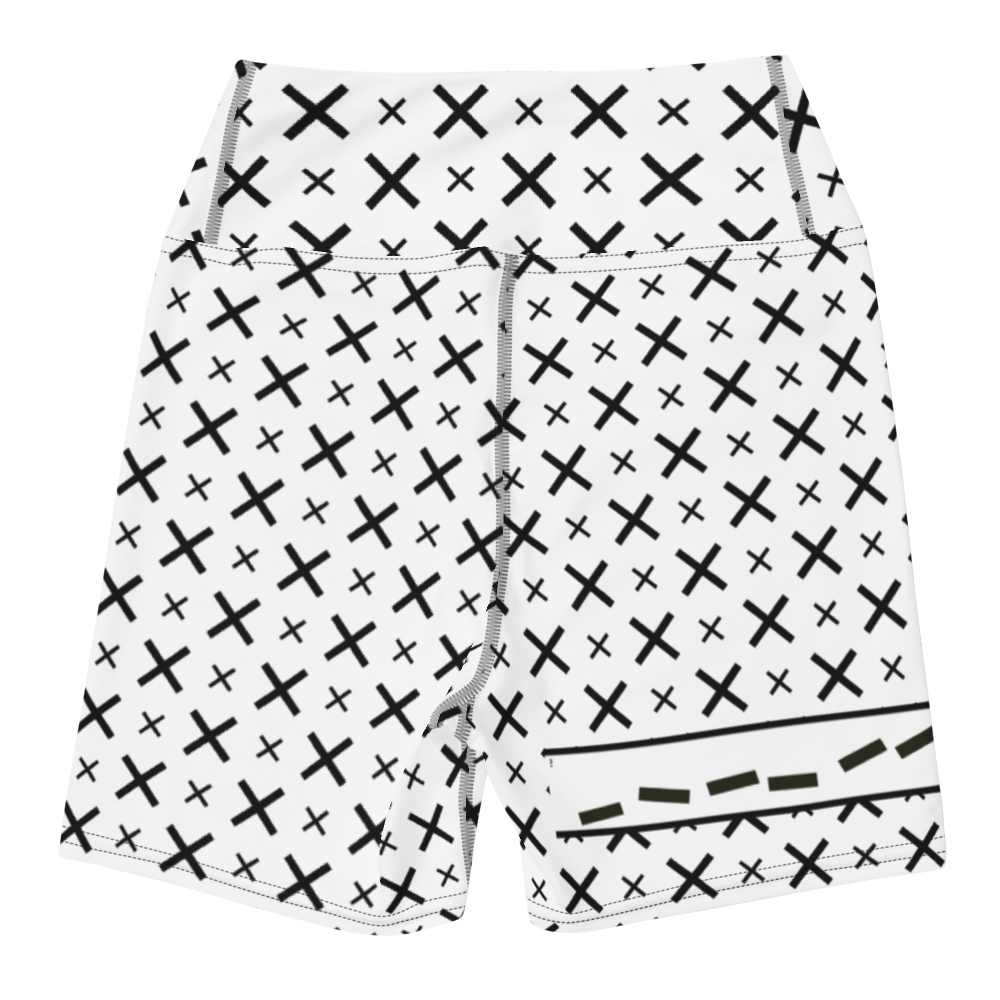 white and black x's shorts for wheresarthur