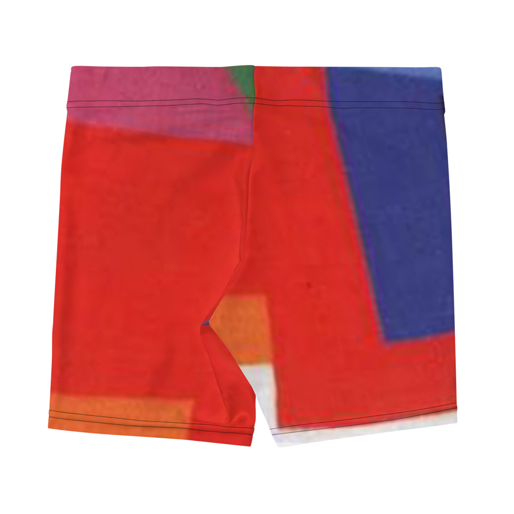 Women's bright summer bright orange, blue, red shorts.