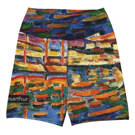 Women's multicolored shorts.