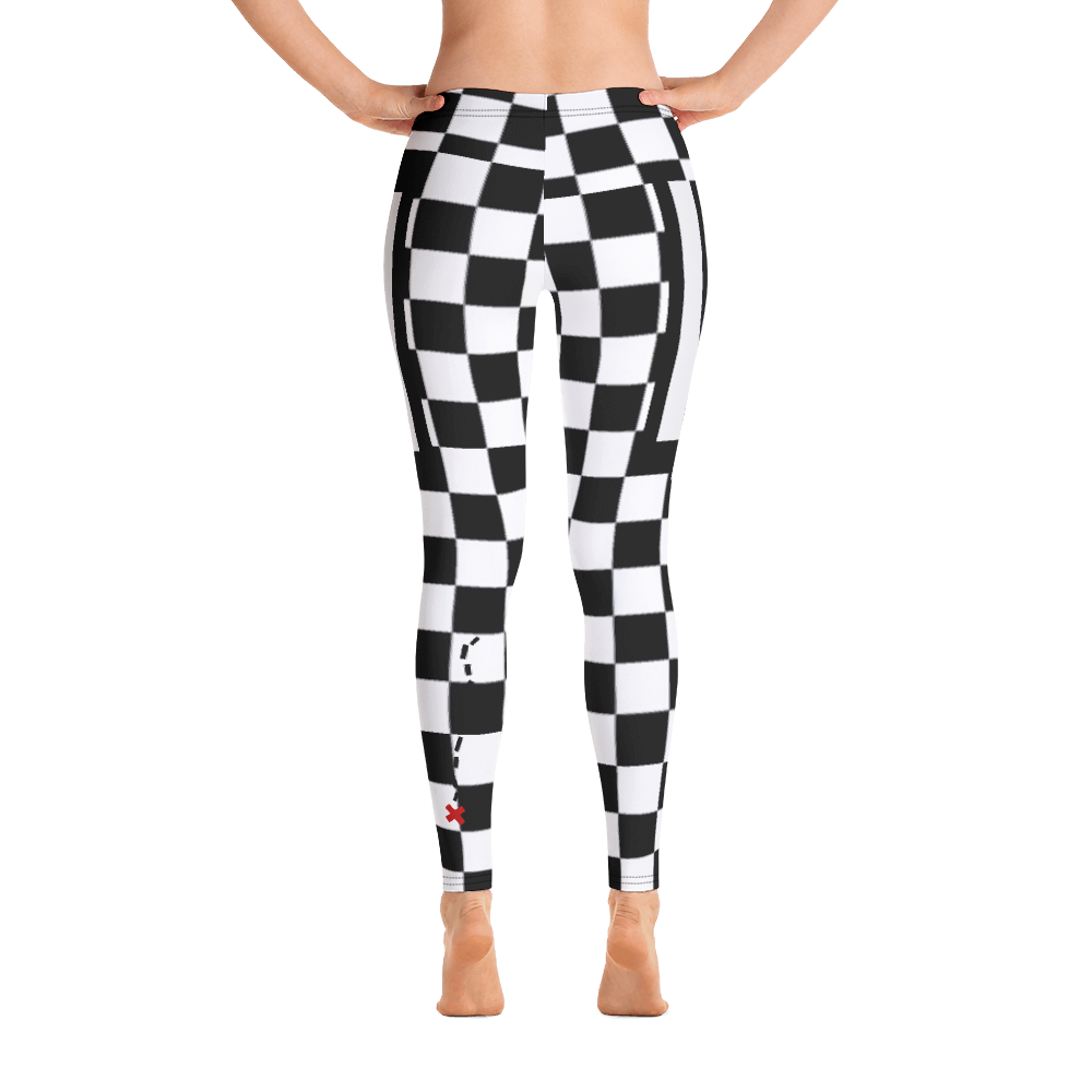 Back of checkered leggings