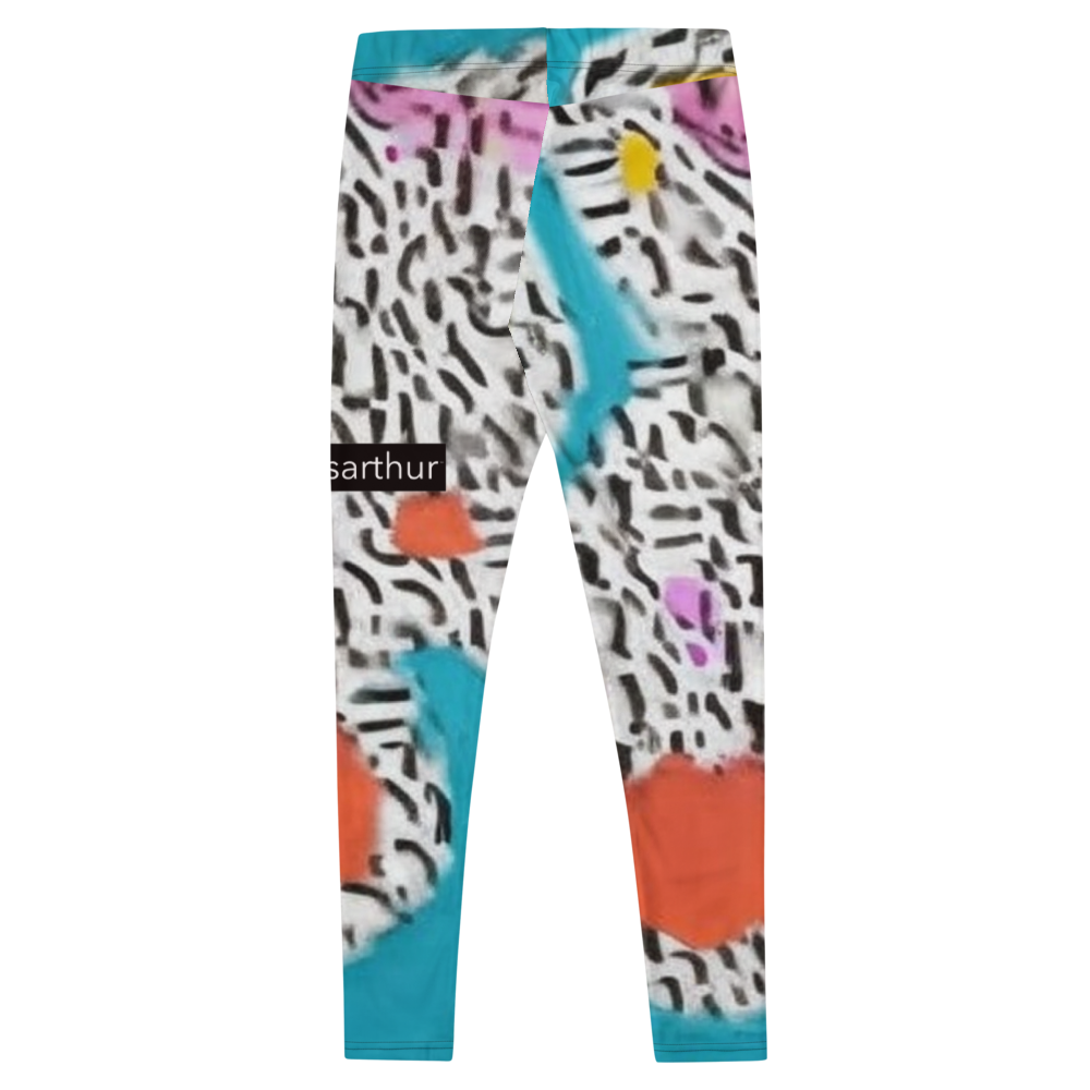 Zebra and multicolored, multi-designed wheresarthur leggings.